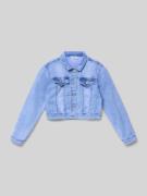 Happy Girls Jacke mit Stitchings und Brusttaschen in Blau, Größe 122