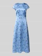 HUGO Midikleid mit Kappärmeln Modell 'Kamela' in Hellblau, Größe 38