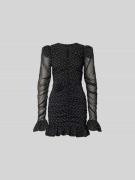 ROTATE Slim Fit Minikleid mit Raffungen in Black, Größe 34