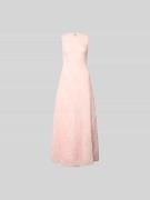 ROTATE Maxikleid mit floralem Allover-Besatz in Hellrosa, Größe 34