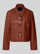 Mango Jacke in Leder-Optik Modell 'SABI' in Terra, Größe L