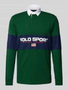 Polo Sport Classic Fit Poloshirt mit Label-Print in Gruen, Größe XS