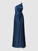 Luxuar Abendkleid mit Perlen in Rauchblau, Größe 44