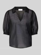 Jake*s Collection Blusenshirt mit V-Ausschnitt in Black, Größe 36