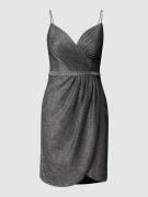 Luxuar Cocktailkleid in Wickel-Optik in Black, Größe 40