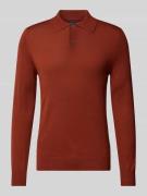 Christian Berg Men Slim Fit Strickpullover mit Polokragen in Terra, Gr...