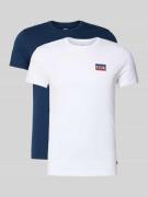 Levi's® T-Shirt mit Label-Print im 2er-Pack in Dunkelblau, Größe L