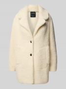 Marc Cain Loose Fit Teddy-Mantel mit Alpaka-Anteil in Offwhite, Größe ...