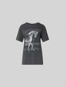 Anine Bing T-Shirt mit Logo-Print in Anthrazit, Größe L