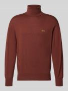 BLKVIS Loose Fit Rollkragenpullover aus Woll-Mix in Bordeaux, Größe L