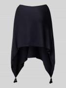 comma Poncho mit U-Boot-Ausschnitt in Dunkelblau, Größe 1
