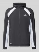 adidas Training Sweatjacke mit Kapuze in Black, Größe L