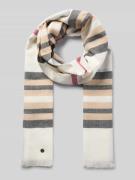 Fraas Schal mit Karomuster in Offwhite, Größe 1