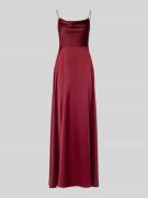 Jake*s Cocktail Abendkleid mit Wasserfall-Ausschnitt in Bordeaux, Größ...