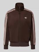 adidas Originals Trainingsjacke mit Stehkragen in Dunkelbraun, Größe L