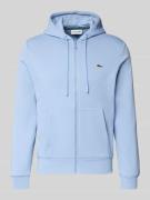 Lacoste Regular Fit Sweatjacke aus Baumwoll-Mix in Bleu, Größe L