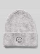 Pieces Beanie mit Stickerei Modell 'MALIKA' in Hellgrau Melange, Größe...