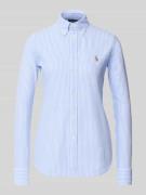 Polo Ralph Lauren Hemdbluse aus Piqué in Hellblau, Größe L