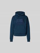 Anine Bing Regular Fit Hoodie mit Logo-Stitching in Dunkelblau, Größe ...