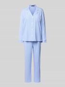 Lauren Ralph Lauren Pyjama mit Streifenmuster in Bleu, Größe L