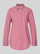 Tom Tailor Relaxed Fit Hemdbluse aus Baumwoll-Mix in Pink, Größe 34