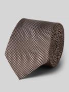 Monti Krawatte mit Label-Detail in Mittelbraun, Größe 1