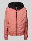 khujo Bomberjacke mit Label-Print Modell 'SEEAM' in Altrosa, Größe S