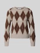 Mango Regular Fit Pullover mit Woll-Anteil Modell 'Rombete' in Beige, ...