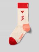 Happy Socks Socken mit Label-Print in Offwhite, Größe 36-40