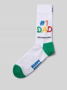 Happy Socks Socken mit Label-Print in Offwhite, Größe 41-46