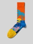 Happy Socks Socken mit Label-Print in Orange, Größe 41-46