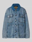 American Vintage Jeansjacke mit Knopfleiste in Blau, Größe M/L