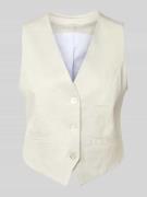 Milano Italy Weste aus Viskose mit V-Ausschnitt in Silber, Größe 42