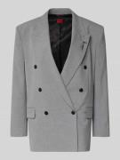 HUGO Regular Fit Longblazer mit Brosche Modell 'ANTEGI' in Hellgrau Me...