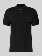 Marc O'Polo Poloshirt mit fein strukturierter Optik in Black, Größe L
