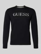 Guess Regular Fit Pullover in Strick-Optik Modell 'Kane' in Black, Grö...