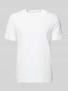 Colours & Sons Regular Fit T-Shirt aus Baumwoll-Leinen-Mix in Weiss, G...