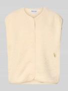 Pieces Relaxed Fit Weste in Leopard-Optik Modell 'KATTY' in Offwhite M...