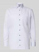 OLYMP Regular Fit Businesshemd aus Baumwolle mit Kentkragen in Silber,...