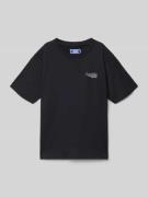 Jack & Jones T-Shirt mit Label-Print Modell 'ROAR' in Black, Größe 140