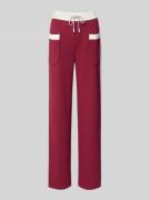 Marc Cain Straight Fit Sweatpants mit aufgesetzten Taschen in Kirsche,...
