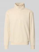 Blend Sweatshirt mit Troyer-Kragen Modell 'BRODY' in Sand, Größe 3XL