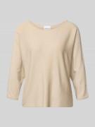 comma Relaxed Fit Pullover aus Viskose-Mix in Strick-Optik in Beige, G...