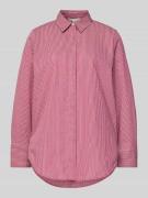 Tom Tailor Relaxed Fit Hemdbluse aus Baumwoll-Mix in Pink, Größe 34