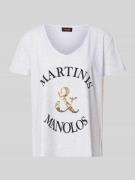 miss goodlife T-Shirt mit Label-Print in Hellgrau, Größe L