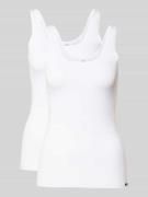 Skiny Tanktop mit Label-Detail im 2er-Pack in Weiss, Größe 36
