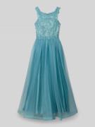 DANAMADE Regular Fit Abendkleid mit floralem Spitzenbesatz in Mint, Gr...