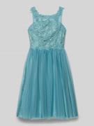 DANAMADE Regular Fit Kleid mit floralem Spitzenbesatz in Mint, Größe 1...