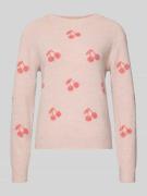 Vero Moda Regular Fit Strickpullover mit Intarsien Modell 'DOFFY INTAR...