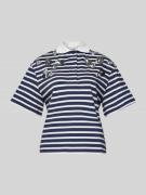 Rich & Royal T-Shirt mit Polokragen in Marine, Größe L